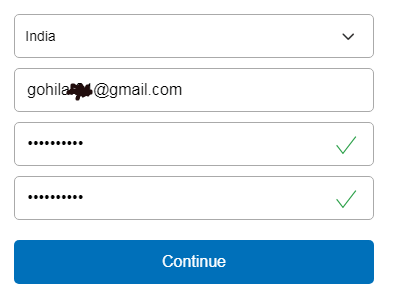 paypal sign up form fill