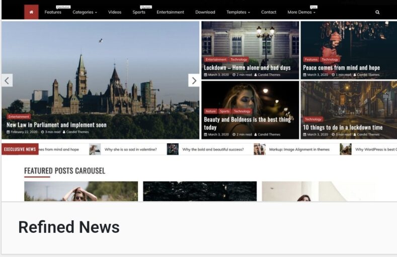 Refined Magazine Theme WordPress