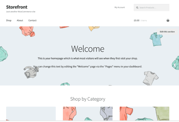 .Storefront WordPress E commerce theme 2024