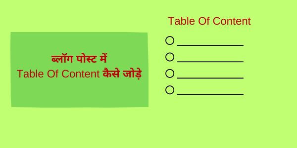 How to add Table of Content in WordPress blog post