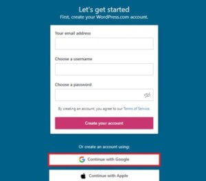 Process of creating Blog on WordPress