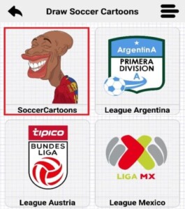 Draw football caricature