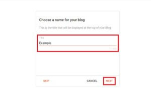 Process of creating Blog on blogger